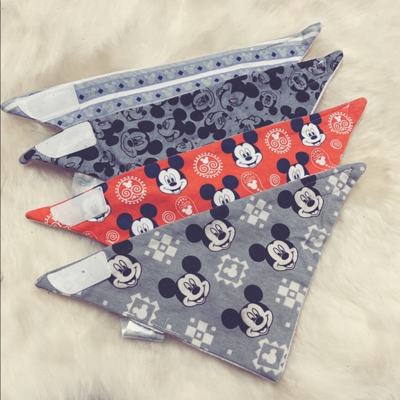 Disney Other - Mickey Mouse Bibs set of 4